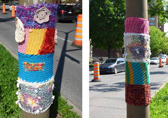 Montreal's Street Art Gallery: A Gift for MAP. Yarn Bombing